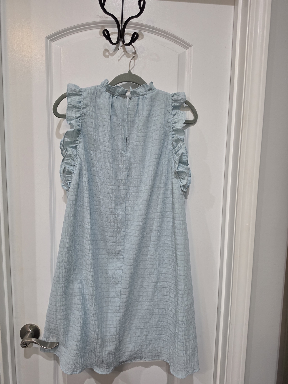 THML Light Blue Casual Dress with Bright Floral Embroidery - Picture 3 of 4